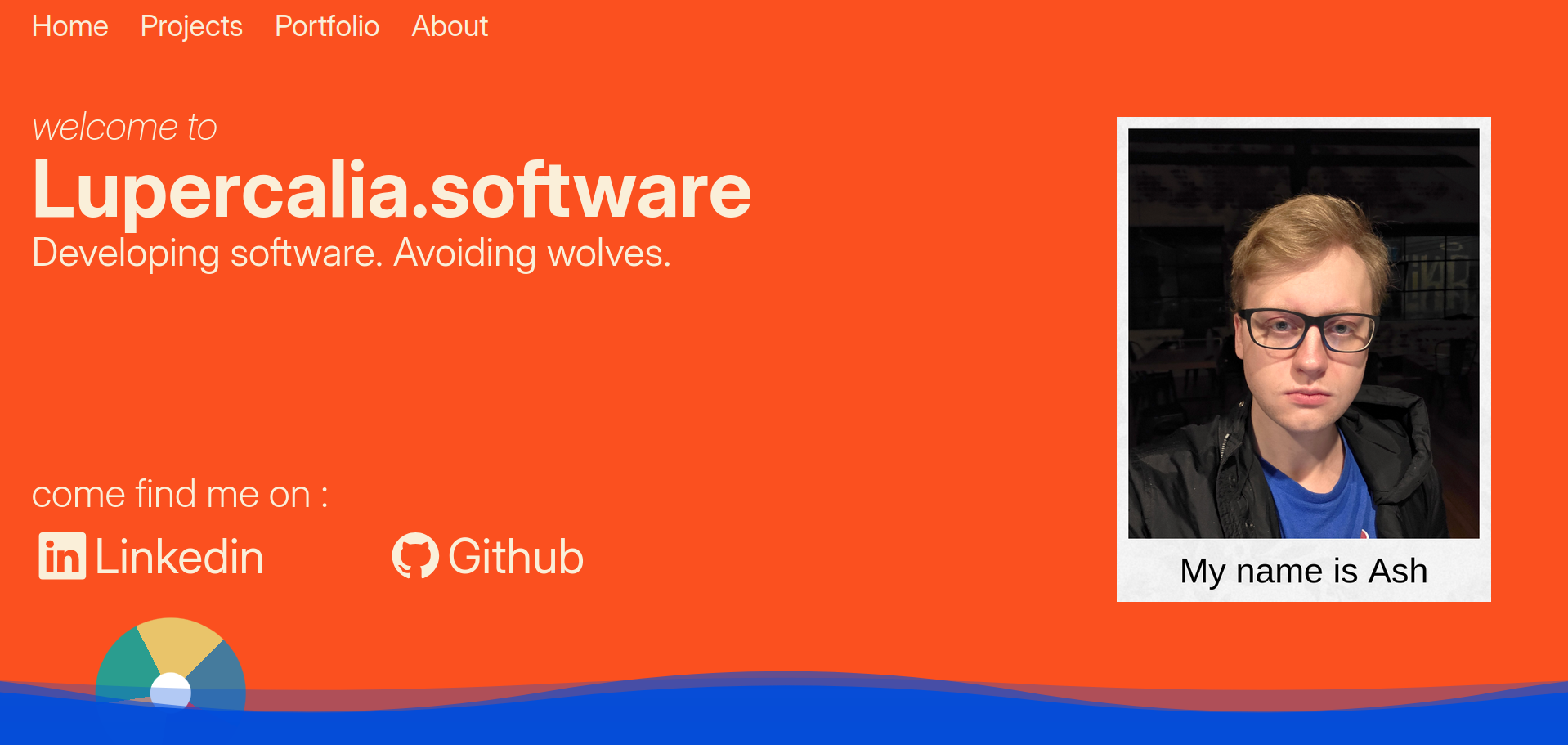 screenshot of the home page of this website